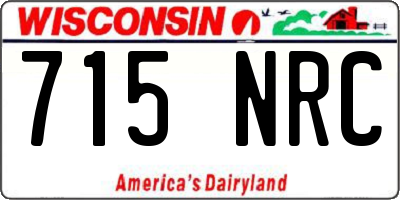 WI license plate 715NRC