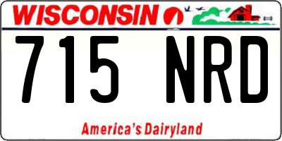 WI license plate 715NRD