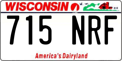 WI license plate 715NRF