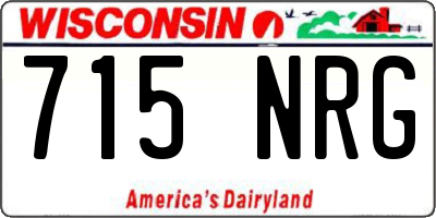 WI license plate 715NRG