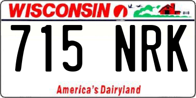 WI license plate 715NRK