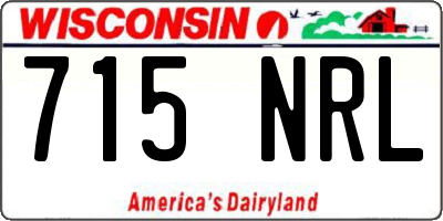 WI license plate 715NRL