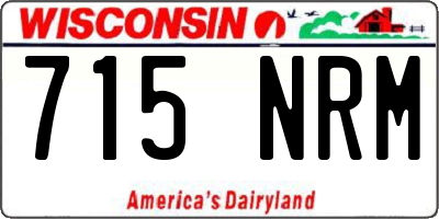 WI license plate 715NRM