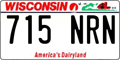 WI license plate 715NRN
