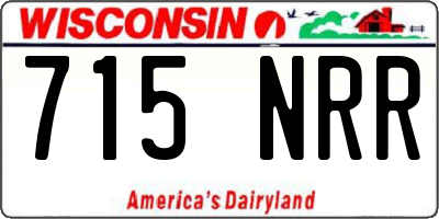 WI license plate 715NRR