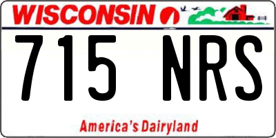 WI license plate 715NRS