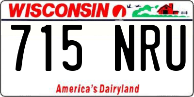 WI license plate 715NRU