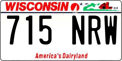 WI license plate 715NRW