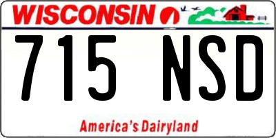 WI license plate 715NSD