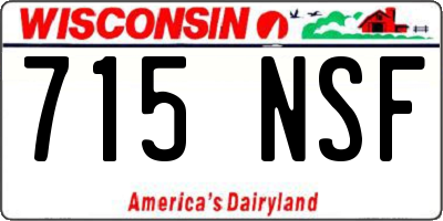 WI license plate 715NSF