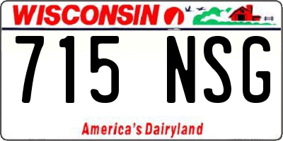 WI license plate 715NSG