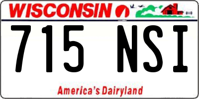 WI license plate 715NSI