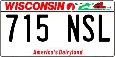 WI license plate 715NSL