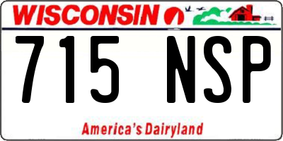 WI license plate 715NSP