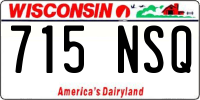 WI license plate 715NSQ