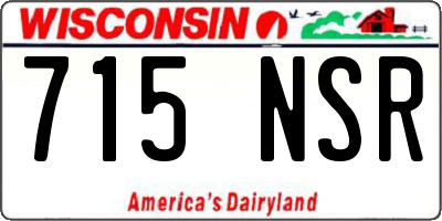 WI license plate 715NSR