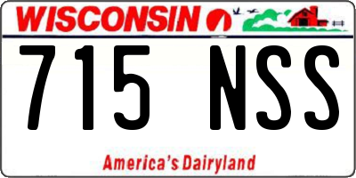 WI license plate 715NSS