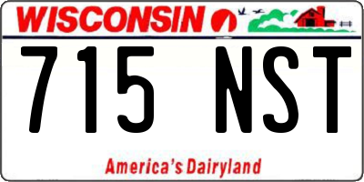 WI license plate 715NST