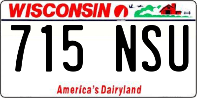 WI license plate 715NSU