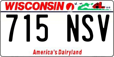 WI license plate 715NSV