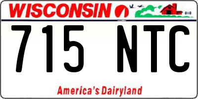 WI license plate 715NTC