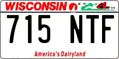 WI license plate 715NTF