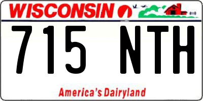 WI license plate 715NTH