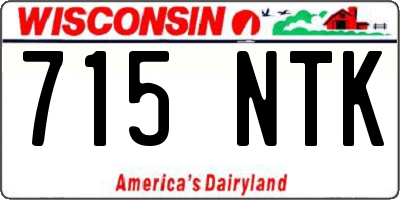 WI license plate 715NTK