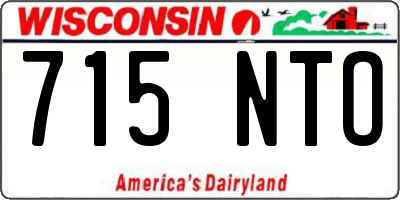 WI license plate 715NTO