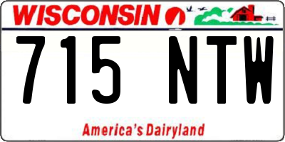 WI license plate 715NTW