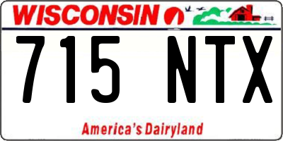 WI license plate 715NTX