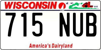 WI license plate 715NUB