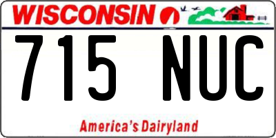 WI license plate 715NUC