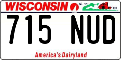 WI license plate 715NUD