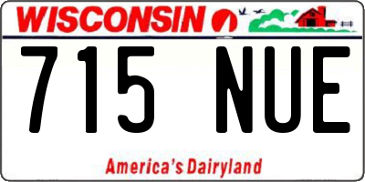 WI license plate 715NUE
