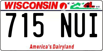 WI license plate 715NUI