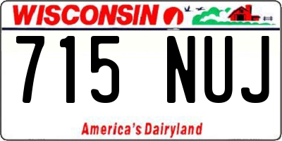 WI license plate 715NUJ