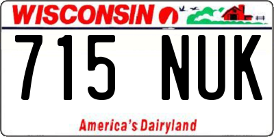 WI license plate 715NUK