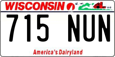 WI license plate 715NUN