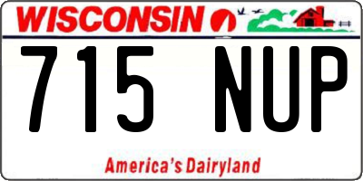 WI license plate 715NUP