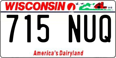 WI license plate 715NUQ