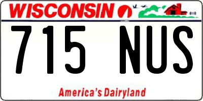 WI license plate 715NUS