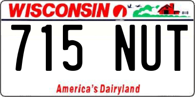 WI license plate 715NUT