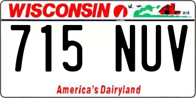 WI license plate 715NUV
