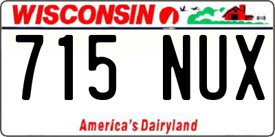 WI license plate 715NUX