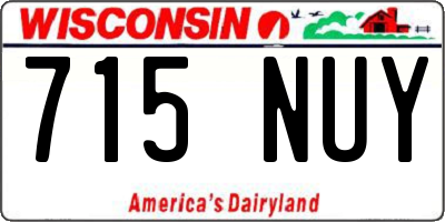 WI license plate 715NUY