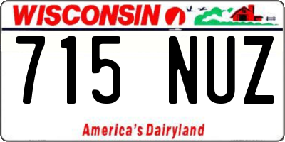 WI license plate 715NUZ