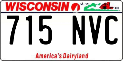 WI license plate 715NVC