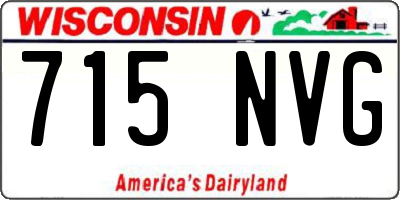 WI license plate 715NVG