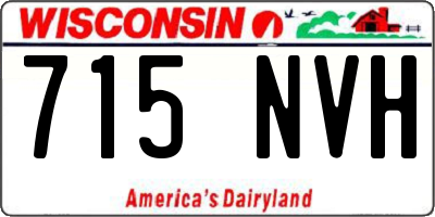 WI license plate 715NVH